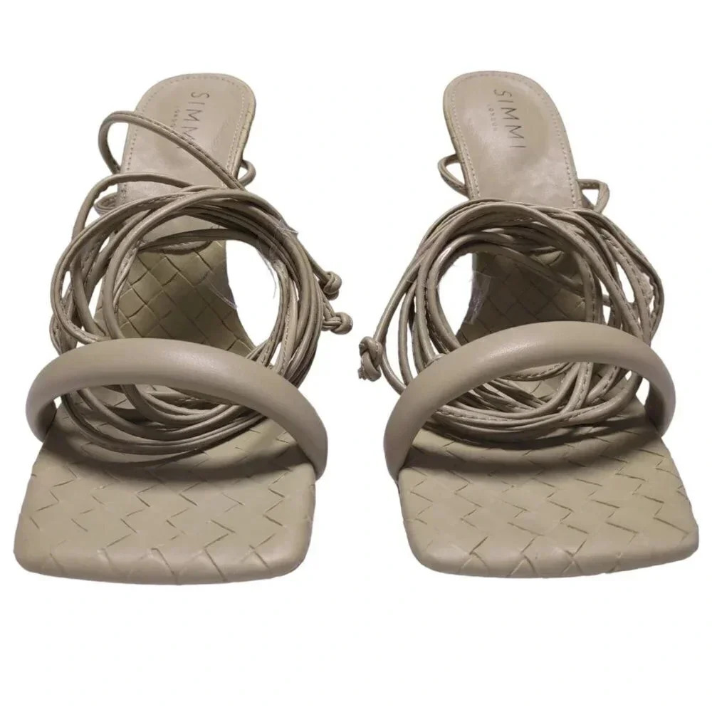 Simmi London Heels Strappy Lace up Heels Seagreen Light Green Size 8 - Picture 2 of 11